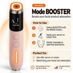 BOOSTER mode on the VELYSERA Face Booster: electroporation and orange LED for skincare absorption and glow