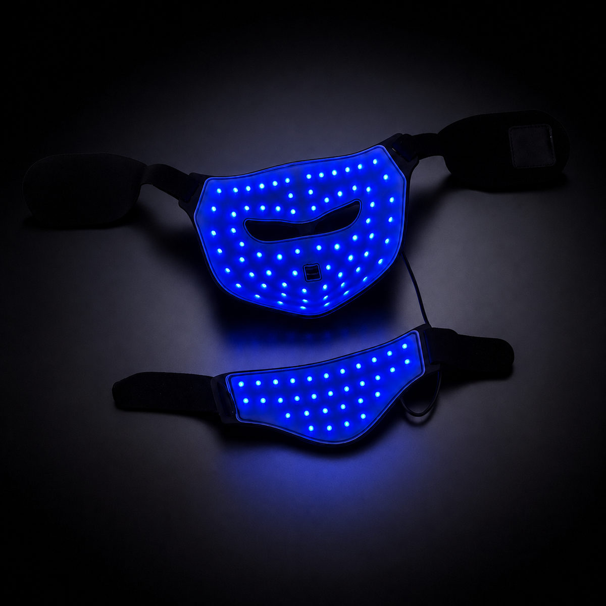 Masque LED visage VELYSERA — mode lumière bleue 460 nm