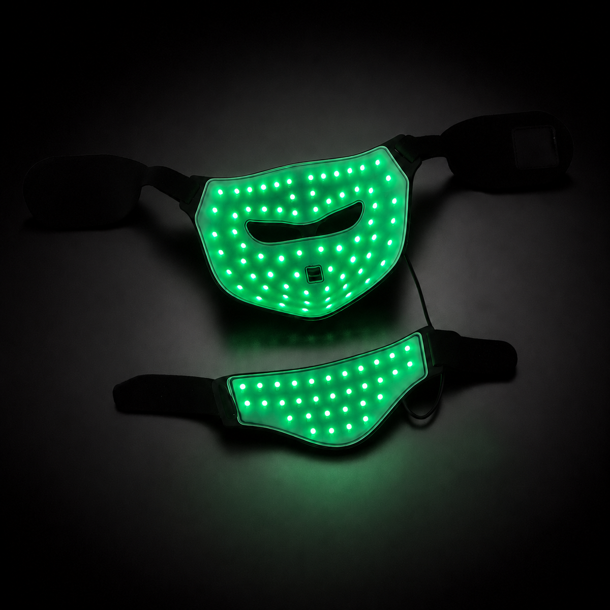 Masque LED visage VELYSERA — mode lumière verte 520 nm
