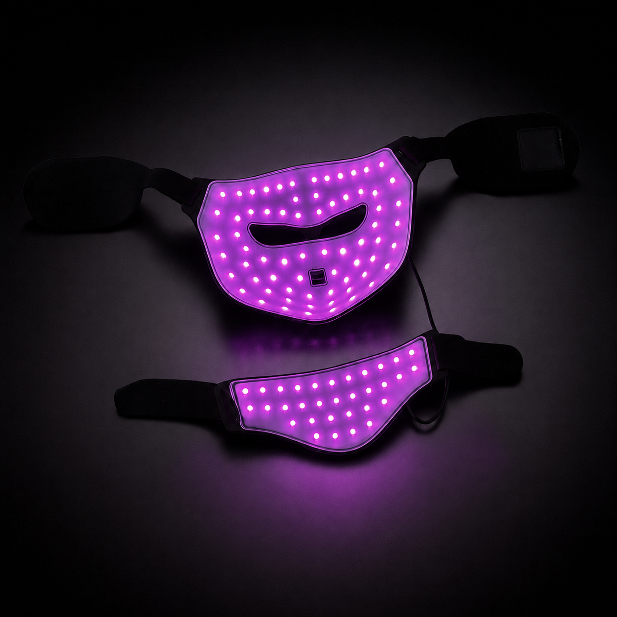 Masque LED visage VELYSERA — mode lumière violette