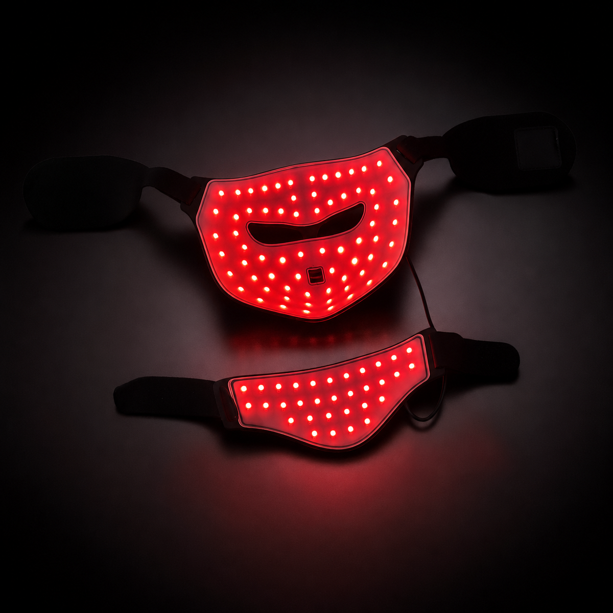 Masque LED visage VELYSERA — mode lumière rouge 630 nm