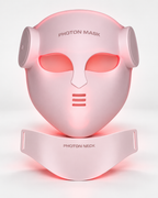 Masque LED visage et cou VELYSERA rose avec lumière rouge 630 nm