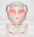 Masque LED visage et cou VELYSERA rose avec lumière rouge